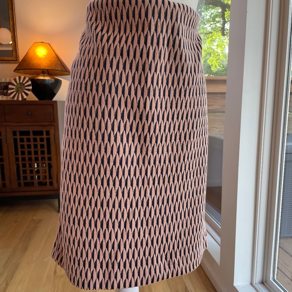 Ann Taylor Pink/Blue/Grey Pattern Skirt (14 Petite)